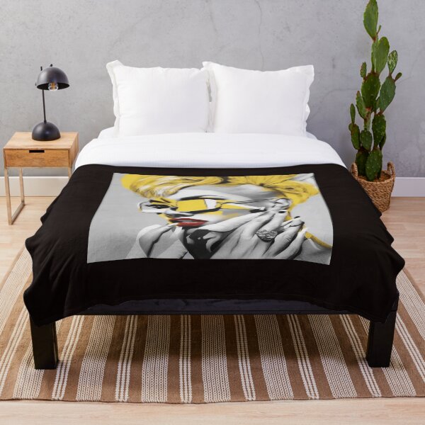 Item preview, Drag Inspired Punk Art Graphic - Monotone with Bold Pop Yellow - Red Lip designed and sold by Era-Swing.