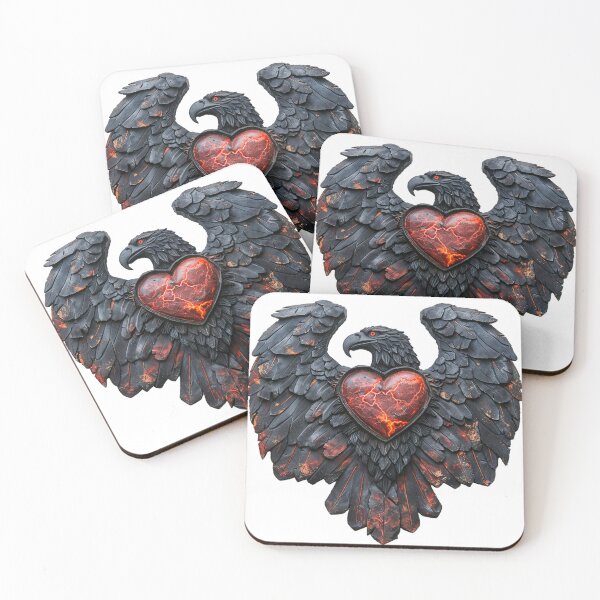 Item preview, Iron eagle with a burning heart designed and sold by Svetlanhcik.