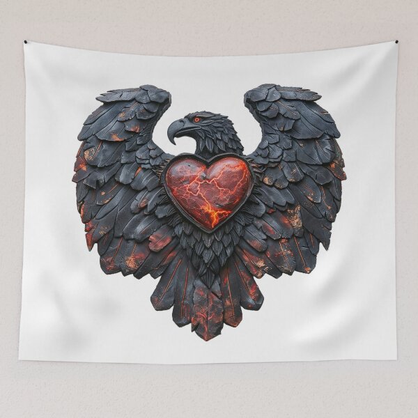 Item preview, Iron eagle with a burning heart designed and sold by Svetlanhcik.