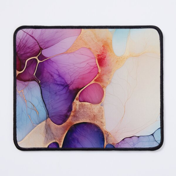 Item preview, Gold and Blue Abstract Art in Alcohol Ink Style designed and sold by Pearl67.
