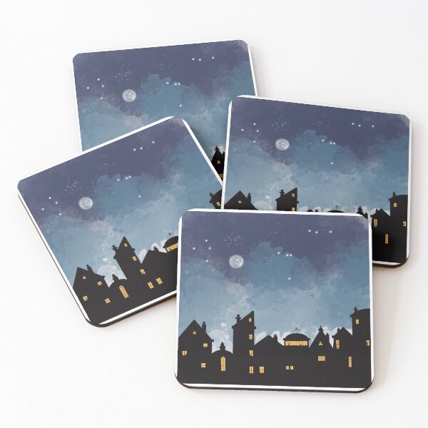 Item preview, Nighttime street scene. designed and sold by LyneFibres.