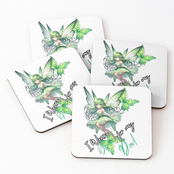 Item preview, Bipolar Dads Green Awarness Fairy Butterfly Mental Health designed and sold by kylmllr101684.