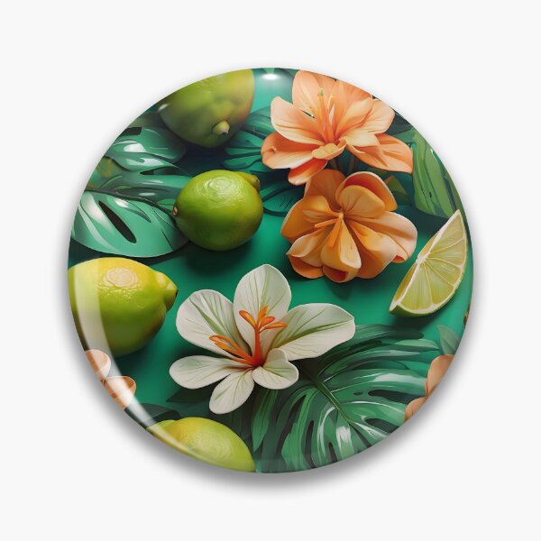 Item preview, Tropical Lime Floral Citrus Patterns designed and sold by MindWave THC.