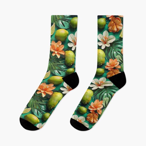 Item preview, Tropical Lime Floral Citrus Patterns designed and sold by MindWave THC.