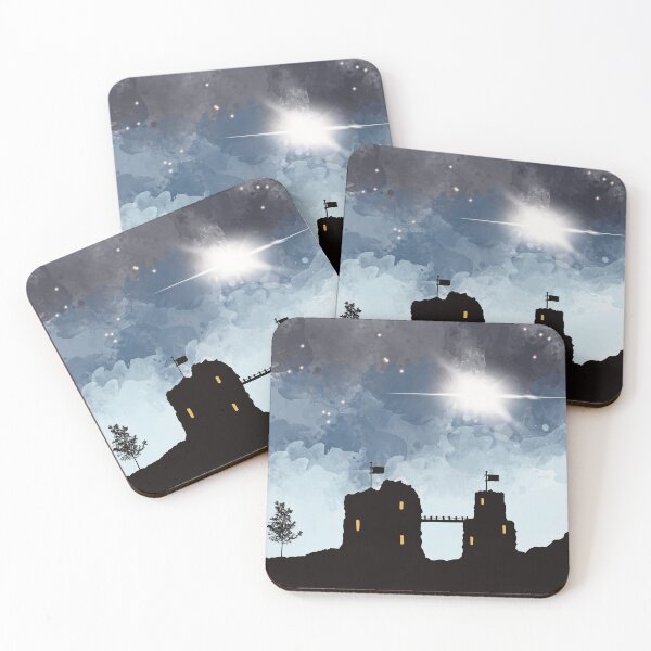 Item preview, Dark moody sky and castles designed and sold by LyneFibres.