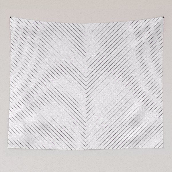 Item preview, Chevron Pencil Sketch Line Art - Snow + Plum designed and sold by Irene Estelle.