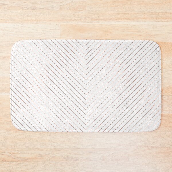 Item preview, Chevron Pencil Sketch Line Art - Snow + Coral designed and sold by Irene Estelle.