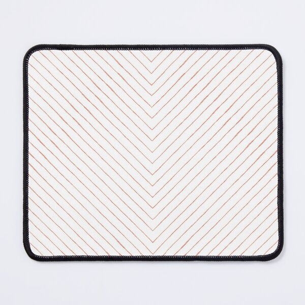 Item preview, Chevron Pencil Sketch Line Art - Snow + Coral designed and sold by Irene Estelle.