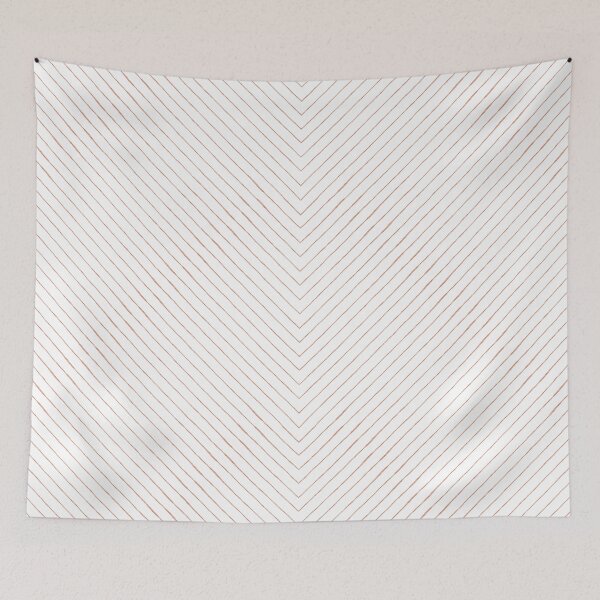 Item preview, Chevron Pencil Sketch Line Art - Snow + Coral designed and sold by Irene Estelle.