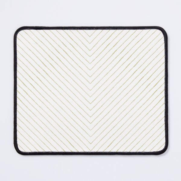 Item preview, Chevron Pencil Sketch Line Art - Snow + Gold designed and sold by Irene Estelle.