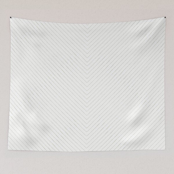 Item preview, Chevron Pencil Sketch Line Art - Snow + Tea designed and sold by Irene Estelle.