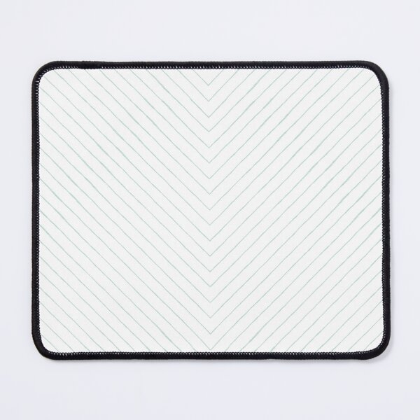 Item preview, Chevron Pencil Sketch Line Art - Snow + Mint designed and sold by Irene Estelle.
