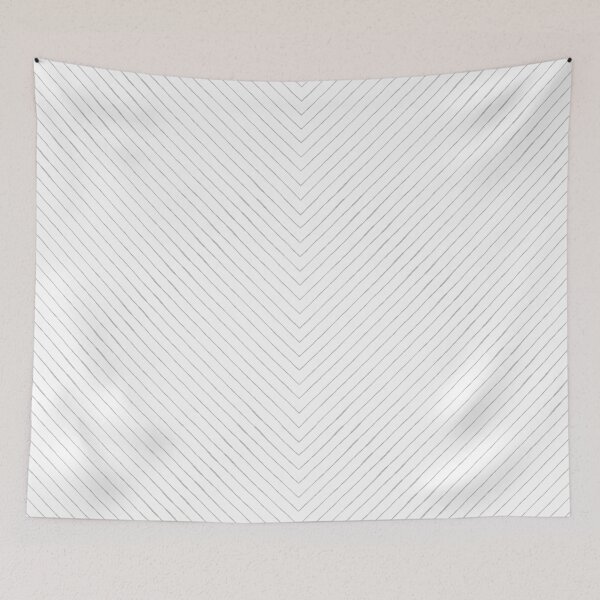 Item preview, Chevron Pencil Sketch Line Art - Snow + Fog designed and sold by Irene Estelle.