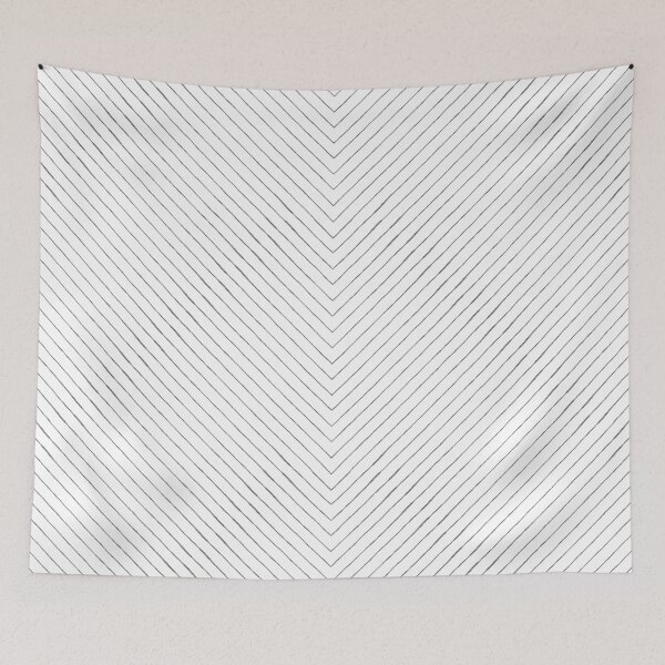 Item preview, Chevron Pencil Sketch Line Art - Snow + Slate designed and sold by Irene Estelle.