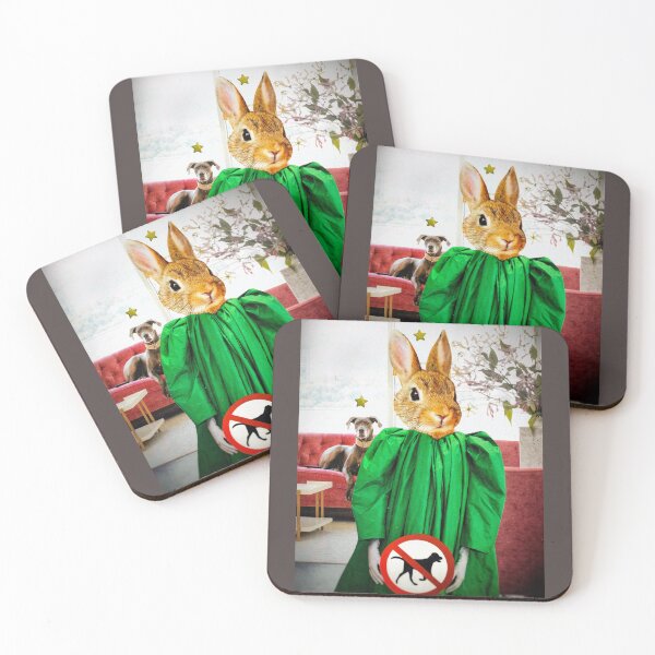 Item preview, Bunny Rabbit and Dog - 'Don't Look Behind You!' designed and sold by Nikki Fortuin Arts & Crafts.