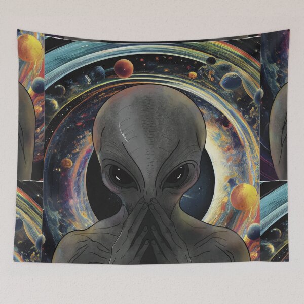 Item preview, Un extraterrestre, amistoso o no. designed and sold by BrainFogArts.