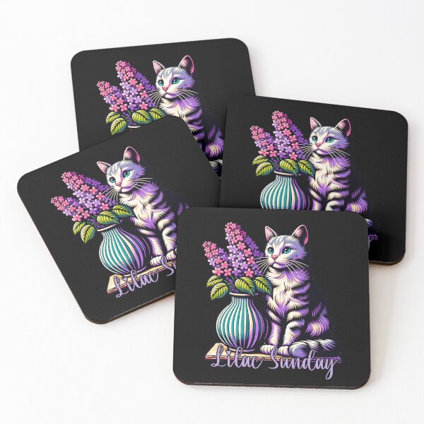 Item preview, Lilac Sunday Cat - Mother's Day designed and sold by SeledineArt.