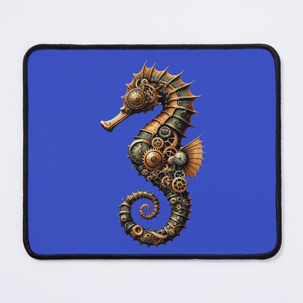 Item preview, Steampunk Seahorse Art - Unique Twist on Sea Life Imagery designed and sold by SandbarTees.