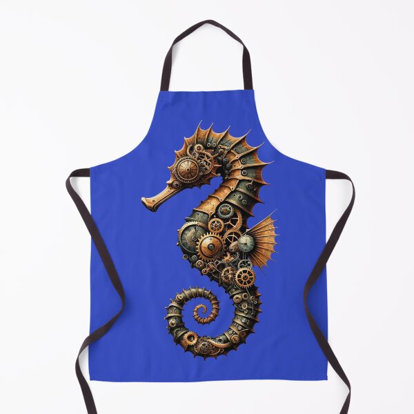 Item preview, Steampunk Seahorse Art - Unique Twist on Sea Life Imagery designed and sold by SandbarTees.