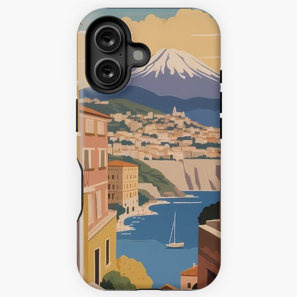 Item preview, Naples, Italie illustration de voyage vintage designed and sold by VintageFlow.