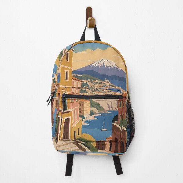 Item preview, Naples, Italy vintage travel illustration designed and sold by VintageFlow.