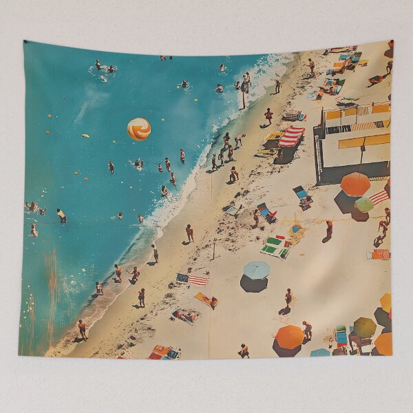 Item preview, Aerial Beach Day Retro designed and sold by era51studio.