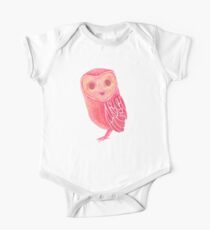 Mysterious watercolor Magenta owl One Piece - Short Sleeve