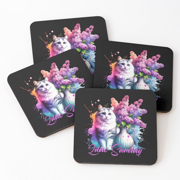 Item preview, Lilac Sunday Cat - Mother's Day designed and sold by SeledineArt.