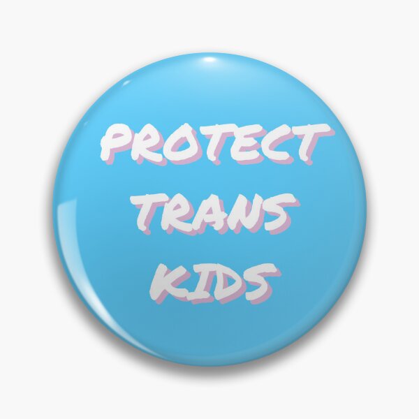 Item preview, Protect trans kids (blue background) designed and sold by RandomlyRainbow.
