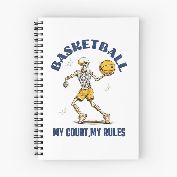Aperçu de l'œuvre Ma cour mon règlement de basket-ball drôle de crâne drôle créée et vendue par Odetee.