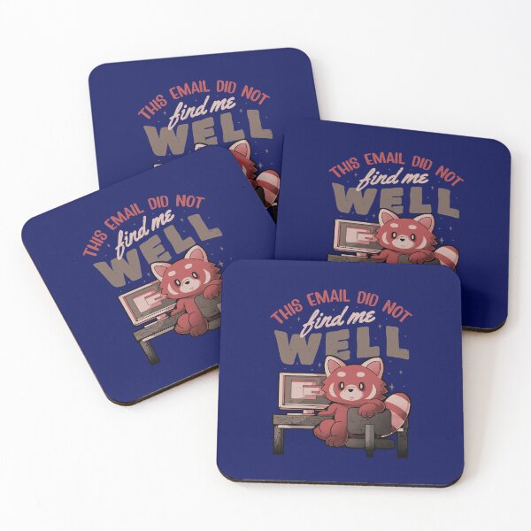Item preview, This Email Did Not Find Me Well - Funny Sarcastic Red Panda Working Gift designed and sold by EduEly.