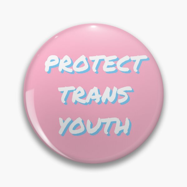 Item preview, Protect trans youth (pink background) designed and sold by RandomlyRainbow.