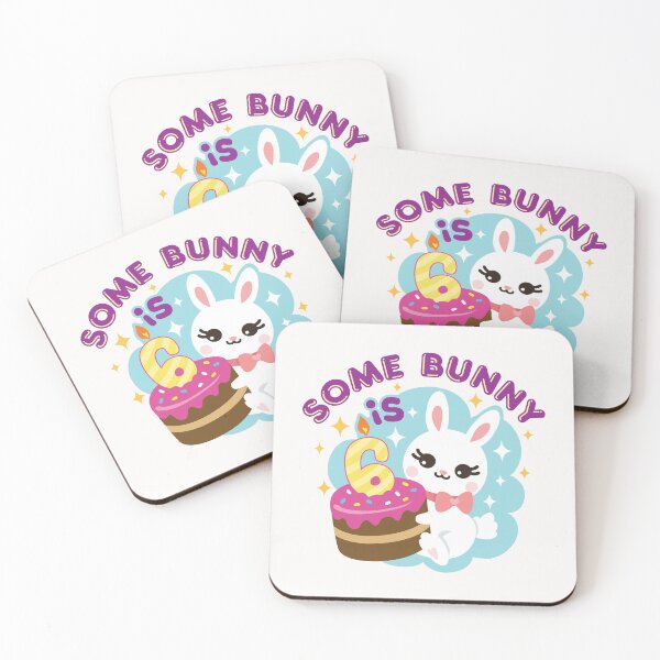 Item preview, Some Bunny Is 6 Cute 6th Birthday Rabbit designed and sold by jaygo.