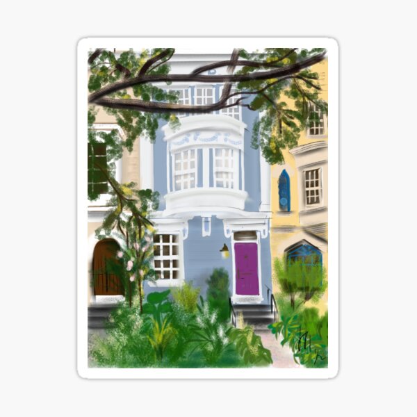 Capitol Hill Rowhouse in Spring Sticker