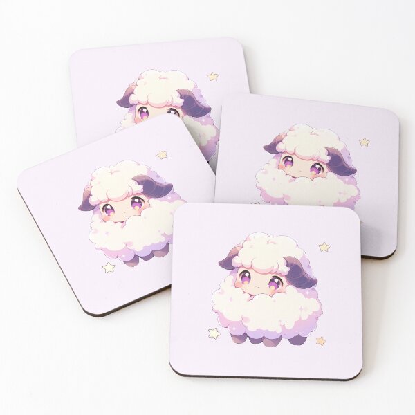 Artikelvorschau, Niedliches Kawaii-Sternschaf in rosa und lila Pastell entworfen und verkauft von CozyKawaiiArt.