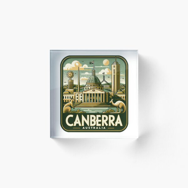 Item preview, Vintage Canberra Travel Sticker - Retro Australia Travel Reminder designed and sold by pod24.