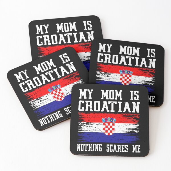 Item preview, My Mom Is Croatian Nothing Scares Me Vintage Croatian Flag designed and sold by Red-Gifts.