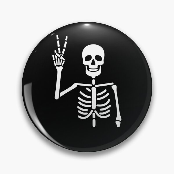 Item preview, Skeleton Making Peace Sign | Unique Image for Printed Products designed and sold by Gatsbird Design.