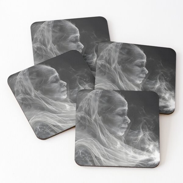 Item preview, Veiled figure holding light in smoky ambiance designed and sold by Artessie.