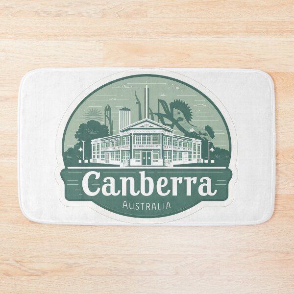 Item preview, Vintage Canberra Australia travel sticker - minimal retro design designed and sold by pod24.