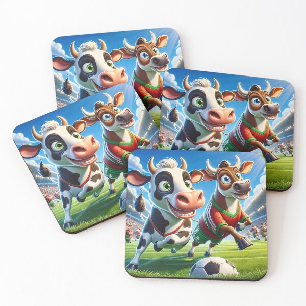 Item preview, Field Goals and Farm Glory: Soccer-Playing Cows Score Big designed and sold by Moo-larious Creations From Down Udder.