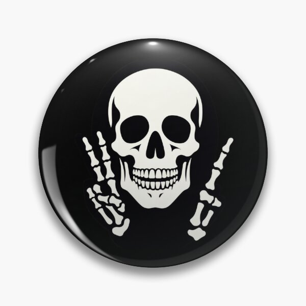 Item preview, Skeleton Making Peace Sign - Unique Image for Printed Products designed and sold by Gatsbird Design.