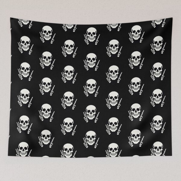 Item preview, Skeleton Making Peace Sign - Unique Image for Printed Products designed and sold by Gatsbird Design.