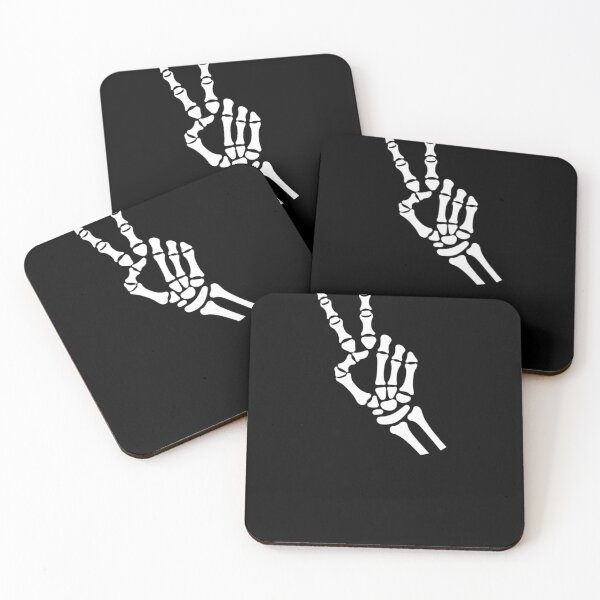 Item preview, Skeleton Making Peace Sign | Printed Image Design for Products designed and sold by Gatsbird Design.