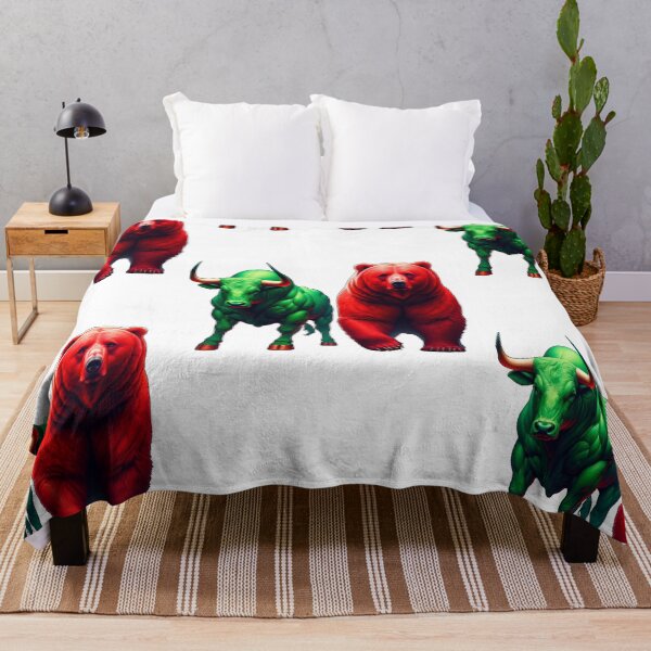 Item preview, Green Bull and Red Bear Representing Financial Markets designed and sold by kylmllr101684.