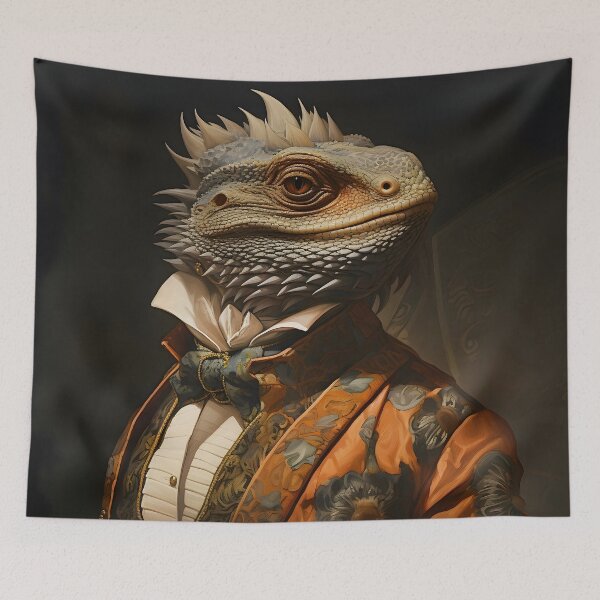 Item preview, Bearded Dragon Portrait Art designed and sold by ConfettiSkyArt.