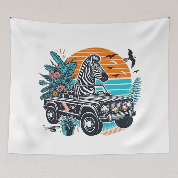 Item preview, Cute zebra in a car designed and sold by Culmika.