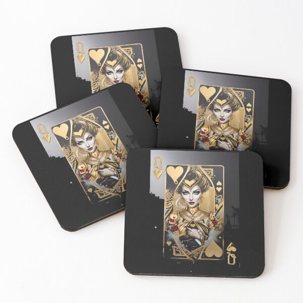 Item preview, Queen of Hearts #2 in Gold on Black designed and sold by Serge Averbukh Art Studio.