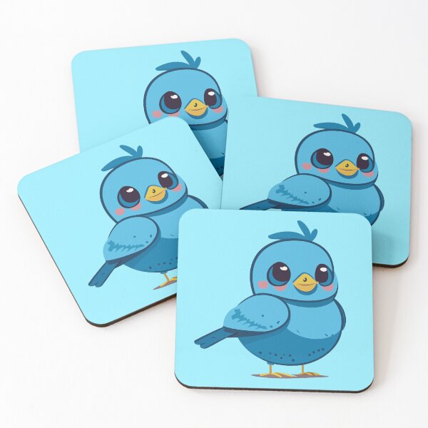Item preview, Adorable Blue Bird Happy designed and sold by ArtPuffen.
