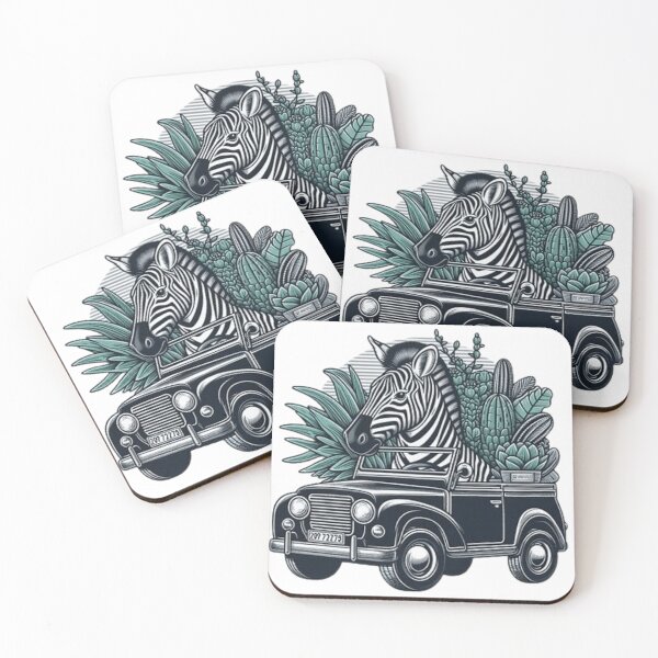 Item preview, Cute zebra in a car designed and sold by Culmika.